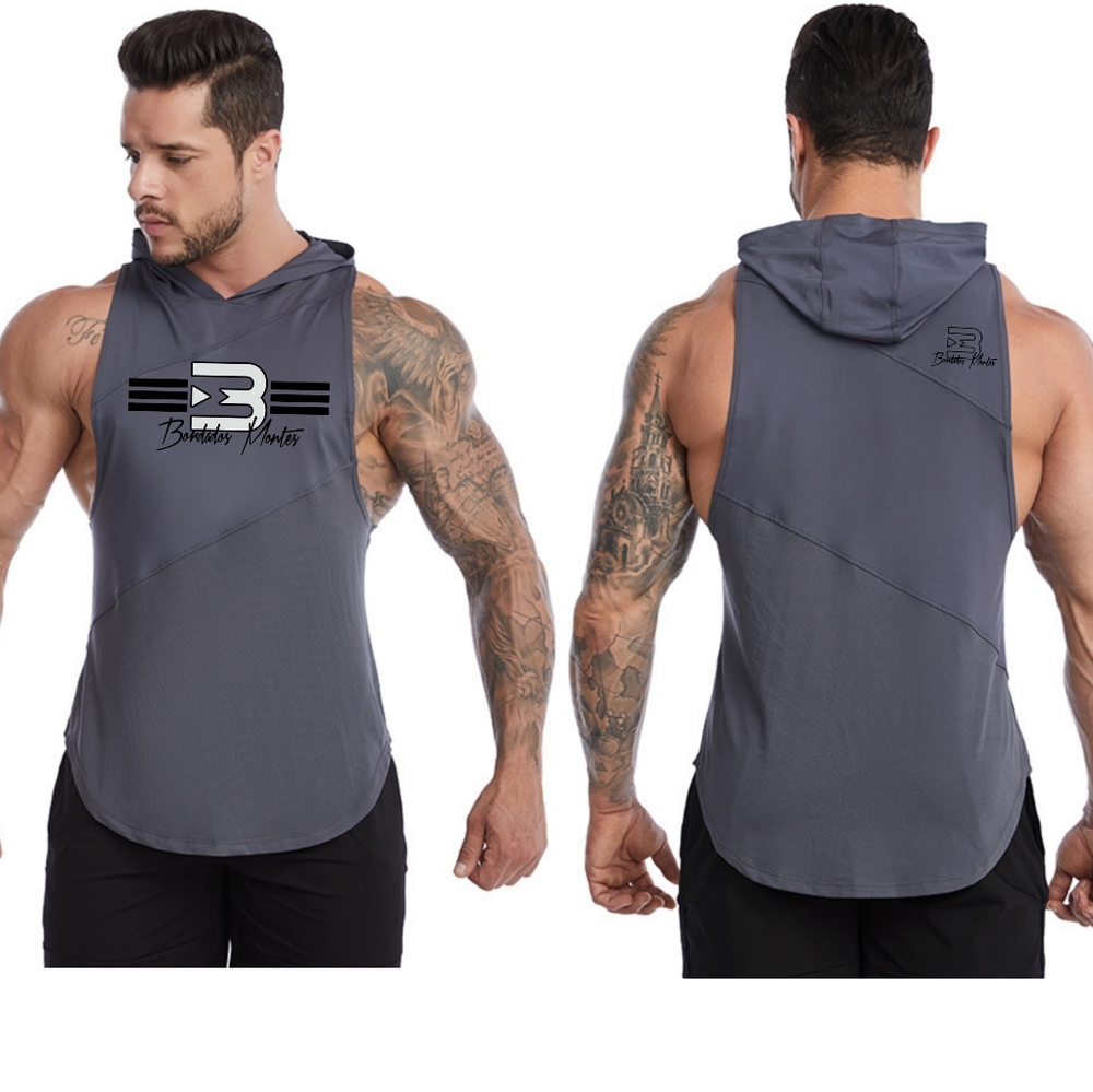 Sleeveless T-shirt w/hood